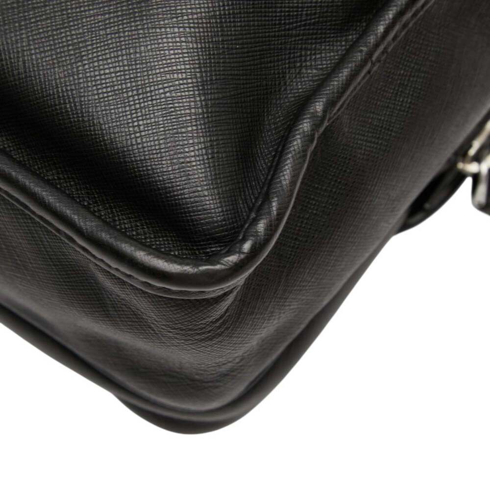 PRADA Black Leather Saffiano Messenger Shoulder Bag - Picture 6 of 16